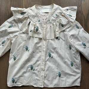 Womens Citizens of Humanity ruffle blouse